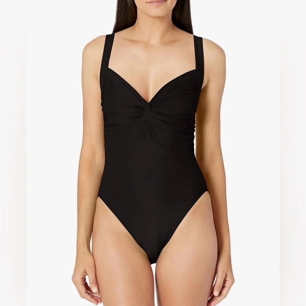 Norma Kamali Twisted Mia One Piece Swimsuit